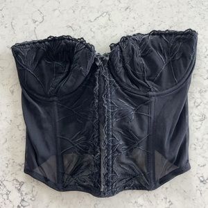Strapless corset tube top